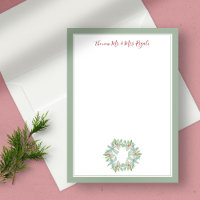 Casamento de Natal Stationery Watercolor Wreath