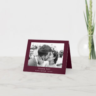 Cartão De Agradecimento Casamento de Outono com Vinho Escuro Foto de Ric