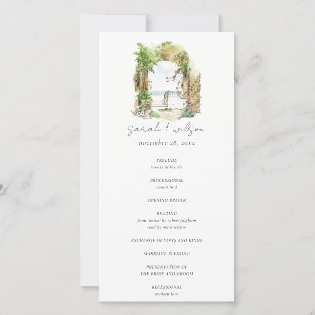 Cartão De Agradecimento Casamento de paisagens de praia com areia botânica (Frente)