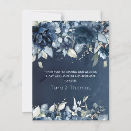 Cartão De Agradecimento Casamento de Peões em Cascata Obrigado