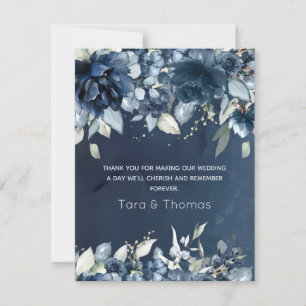 Cartão De Agradecimento Casamento de Peões em Cascata Obrigado