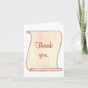 Cartão De Agradecimento Casamento de Rolagem Brown & Beige Obrigado Cartõe