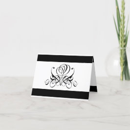 Cartão De Agradecimento Casamento de Rosa preto para caligrafia