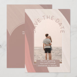 Cartão De Agradecimento Casamento de Save The Dates de Foto Moderna