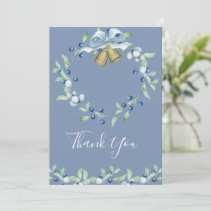Cartão De Agradecimento Casamento de Script Elegante Floral Floral de boni