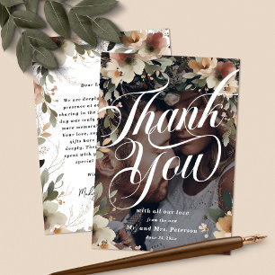 Cartão De Agradecimento Casamento de Sobreposição de Imagens de Cottagecor