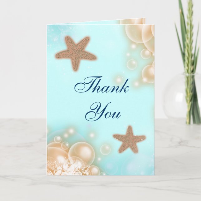 Cartão De Agradecimento Casamento de tangerina azul OBRIGADO (Frente)