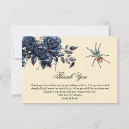 Cartão De Agradecimento Casamento de Tema Gótico do Estilo Vitoriano Vinta