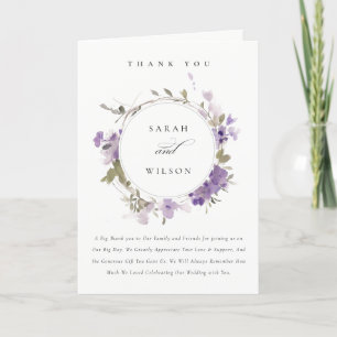Cartão De Agradecimento Casamento de Terra Floral do Elegante Rustic Meado