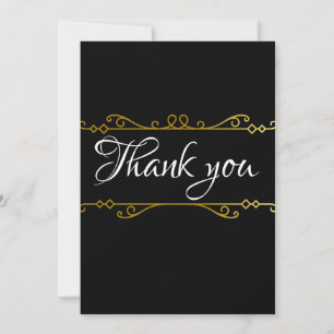 Cartão De Agradecimento casamento de tipografia simples obrigado cartas