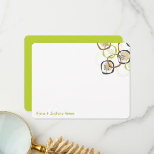 Cartão De Agradecimento Casamento de Verão/primavera em Anéis de Florestas