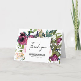 CARTÃO DE AGRADECIMENTO CASAMENTO DO GRUPO FLORAL VERDE BRANQUIÇO BRANCO