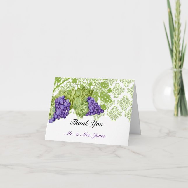 Cartão De Agradecimento Casamento Do Jardim De Graus Obrigado (Frente)