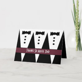Cartão De Agradecimento Casamento do PAI Obrigado - Três Smokings