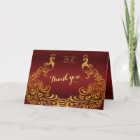 Casamento Dourado de Peacock Real Burgundy OBRIGAD