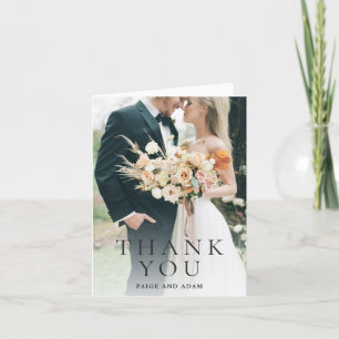 Cartão De Agradecimento Casamento Editorial de Foto Moderna