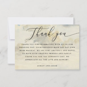 Cartão De Agradecimento Casamento Elegante ao Ar Livre Arte Refinada de