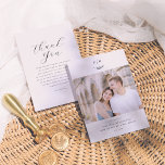 Cartão De Agradecimento Casamento Elegante de Fotos Monograma Minimalista<br><div class="desc">Um elegante cartões de agradecimentos fotográfico que combina com a nossa coleção de Casamentos Formais de Foto Monograma Minimalista. Esta design apresenta um monograma de casamento personalizado no topo da carta. O monograma combina as iniciais dos nomes dos casais com uma ilustração rústica de esprig de folha desenhada à mão....</div>
