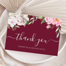 Casamento Elegante Floral de Burgundy Watercolor