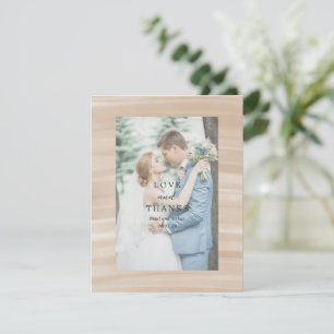 Cartão De Agradecimento Casamento Elegante Neutral De Chic Sandy Da Costa