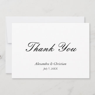 Cartão De Agradecimento Casamento Elegante Simples Obrigado Mensagem De Vo