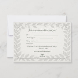 Cartão De Agradecimento Casamento Elven Silverleaf - Design de Resposta Fo