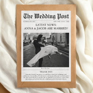 Cartão De Agradecimento Casamento exclusivo de fotos do jornal