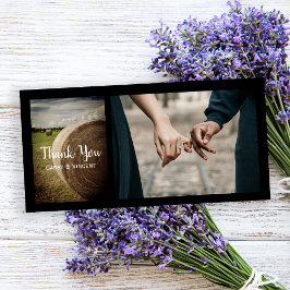 Cartão De Agradecimento Casamento Fazenda Rustic Hay Bales Obrigado