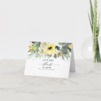 Casamento Floral Amarelo Obrigado