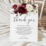 Cartão De Agradecimento Casamento Floral Branca de Ilegante Burgundy<br><div class="desc">Este elegante cartões de agradecimentos de casamento apresenta um belo arranjo floral de cor d'água e madeira. Projetado para combinar com a nossa coleção de casamento Rustic Burgundy. Personalize-o com seus detalhes de forma fácil e rápida, basta pressionar o botão personalizar para reorganizar e formatar o estilo e a colocação...</div>