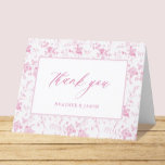 Cartão De Agradecimento Casamento Floral De Toile Rosa Vintage Obrigado Ca<br><div class="desc">Casamento Floral Rosa Vintage Obrigado Cartões</div>