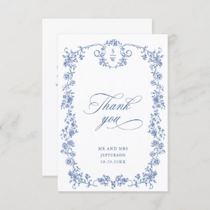 Cartão De Agradecimento Casamento Floral do Jardim dos Rosas Vermelhos Ele