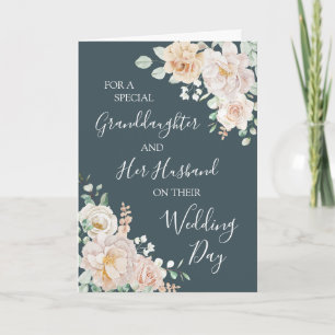 Cartão De Agradecimento Casamento Floral Vintage Neto da Avó
