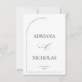 Cartão De Agradecimento Casamento Formal de Arch Simples