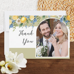 Cartão De Agradecimento Casamento Foto Personalizada Arco Limão Amalfi Ita