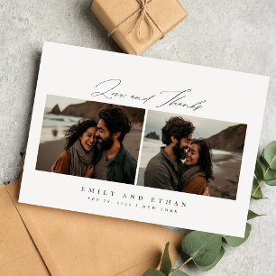 Cartão De Agradecimento Casamento Fotográfico 2 da Calliografia Moderna