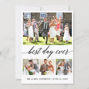 Cartão De Agradecimento Casamento Fotográfico no Melhor Dia de Todos 4