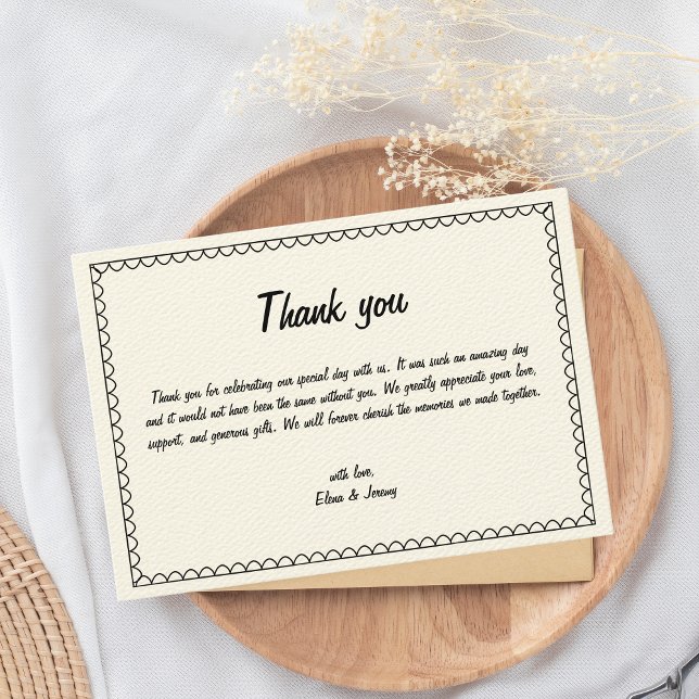 Cartão De Agradecimento Casamento Francês De Desenho De Mão Desenho De Esc (Hand illustrated thank you cards)