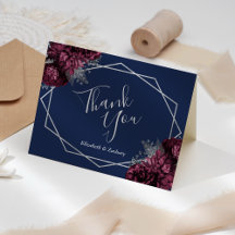Casamento Geométrico Floral Borgonha Prata Azul Ma