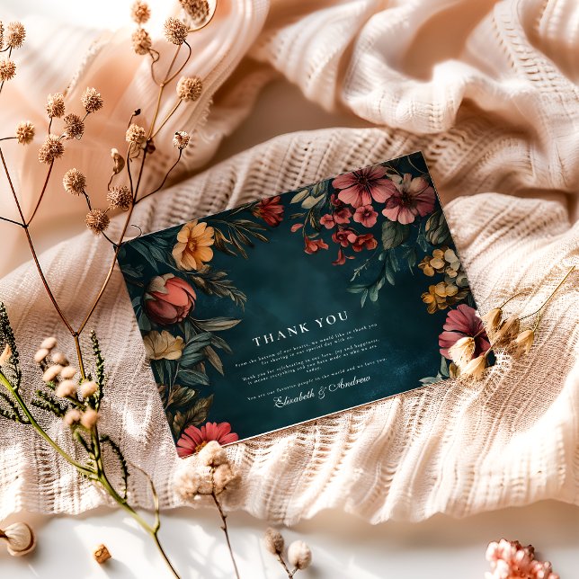 Cartão De Agradecimento Casamento Glamour Assustador (Criador carregado)