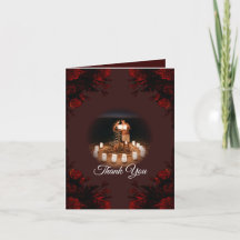 Casamento Gótico Floral Vermelho Intenso e Elegant