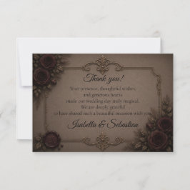 Cartão De Agradecimento Casamento Gótico Mal-humorado
