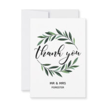 Casamento Greenery Wreath Flat Obrigado