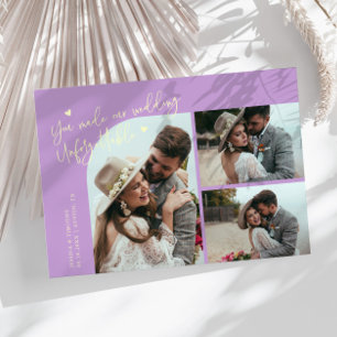Cartão De Agradecimento Casamento Inesquecível Limão Wisteria Multi Foto
