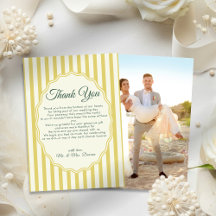 Casamento Listrado Elegante Moderno Amarelo Verde 