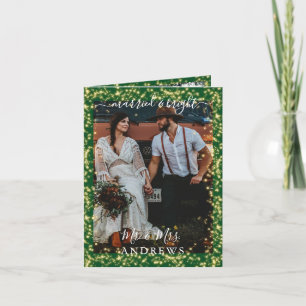 Cartão De Agradecimento Casamento Manuscrito Casado e Brilho 3 Fotos Do Qu