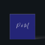 Cartão De Agradecimento Casamento Minimalista de Indigo Azul e Branco<br><div class="desc">.: Design de Casamento Minimalista .: Completamente personalizável- altere o texto, a fonte, o tamanho da fonte e a cor da fonte. .: Coordenando itens disponíveis.: Design disponível em outras cores também.</div>