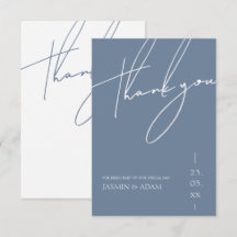 Casamento Minimalista em Azul Poeirento Tipografia