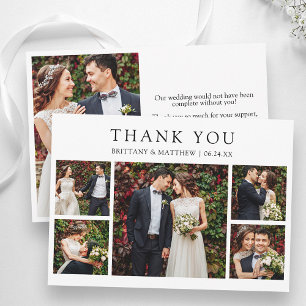 Cartão De Agradecimento Casamento Minimalista Moderno 6 Fotos