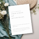 Cartão De Agradecimento Casamento Mínimo de Tipografia Branca e Preta<br><div class="desc">Se precisar de mais alguma personalização,  por favor,  sinta-se à vontade para me enviar uma mensagem em yellowfebstudio@gmail.com.</div>